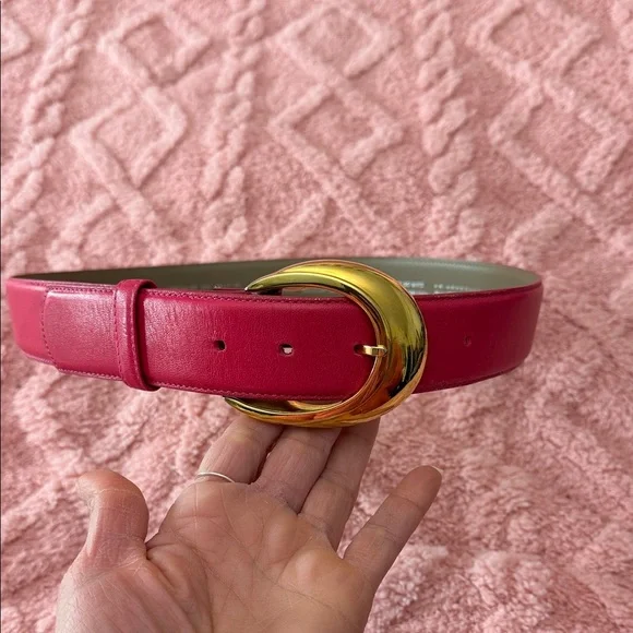 Liz Claiborne Fuchsia Belt with Gold-Tone Buckle - Picture 9 of 9